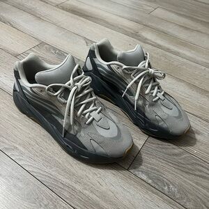 Yeezy Gray and Black Sneakers